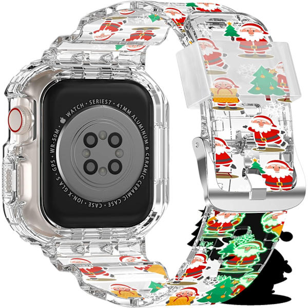 Kompatibel med krystallklare Apple Watch-reim, 45 mm 44 mm