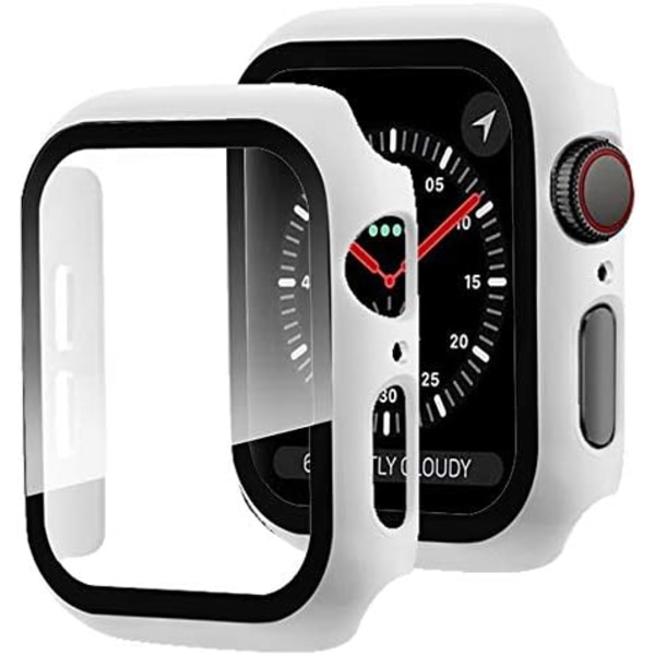 Kompatibel med Apple Watch Series 3 38mm Deksel med Skjermbeskytter Anti-Ripebestandig Støtsikker Hard PC og Herdet Glass Film Bumper Deksel for Apple Watc