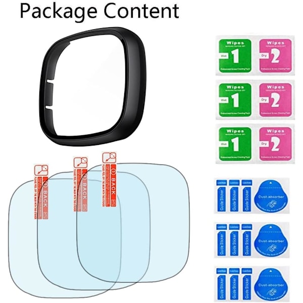 Skärmskydd för klocka (3+1-pack) Kompatibel med Fitbit Versa 3, Film