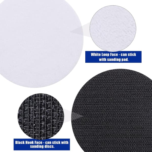 KGOJDYNFYSL 6-pak interfacepuder, 3 tommer krog- og løkke blød densitet svampecushion buffer bagplade, skumslibende interfacepuder til orbital
