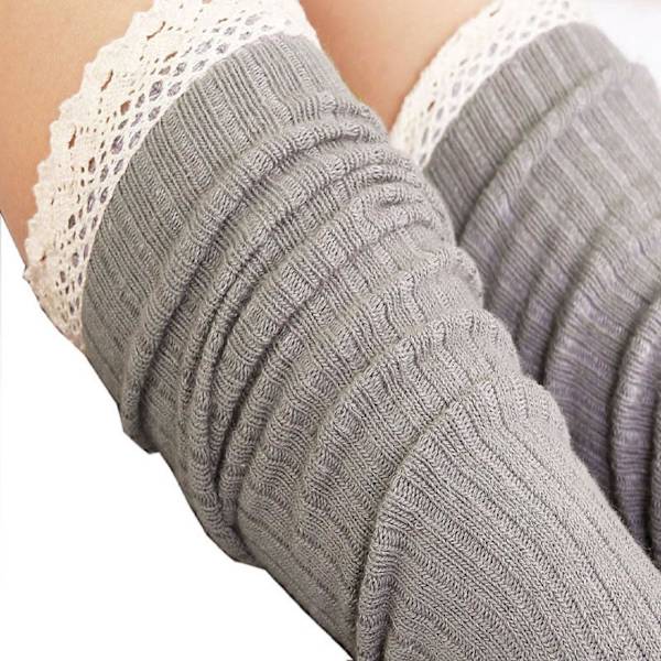 4-pack damstrumpor i stickad bomull