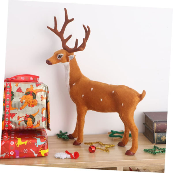 Julälg Dekor Tårta Goblincore Rum Decor Fönster Jul Hjort Älg Rekvisita