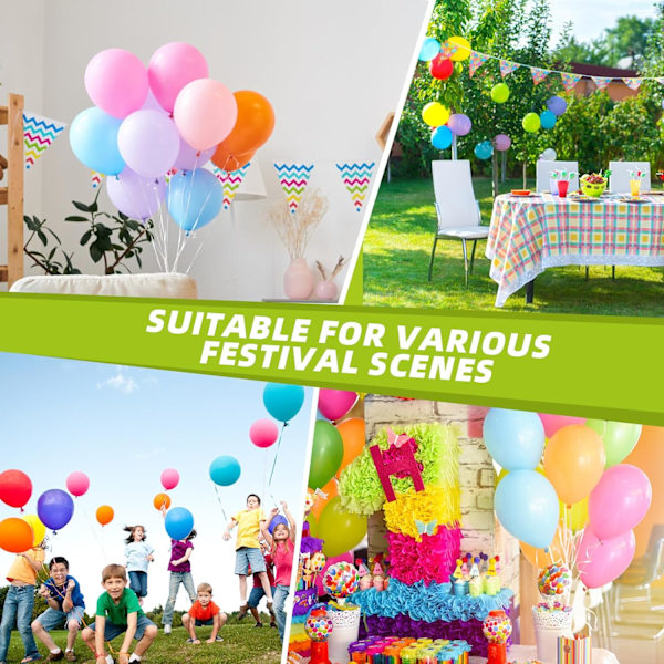 100 stk. festballoner 12 tommer balloner i forskellige farver, latex