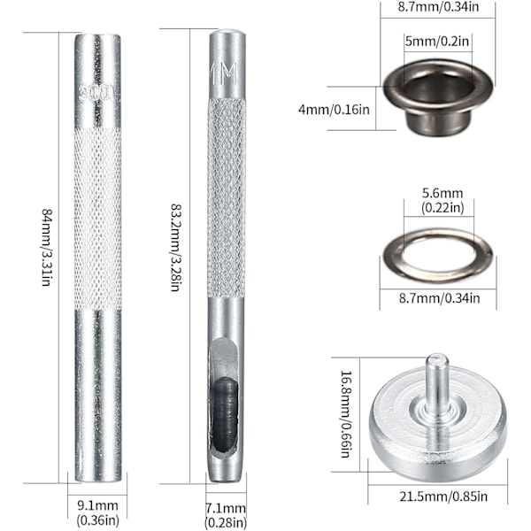 400 st Grommets Öglor Kit - Koppar Presenning Öglor