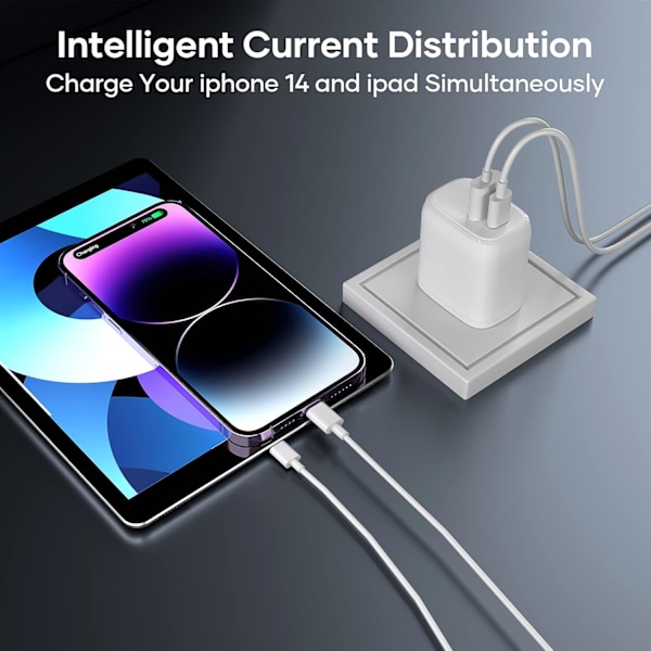 USB-C vegglader, 20W Type-C hurtigladerkontakt