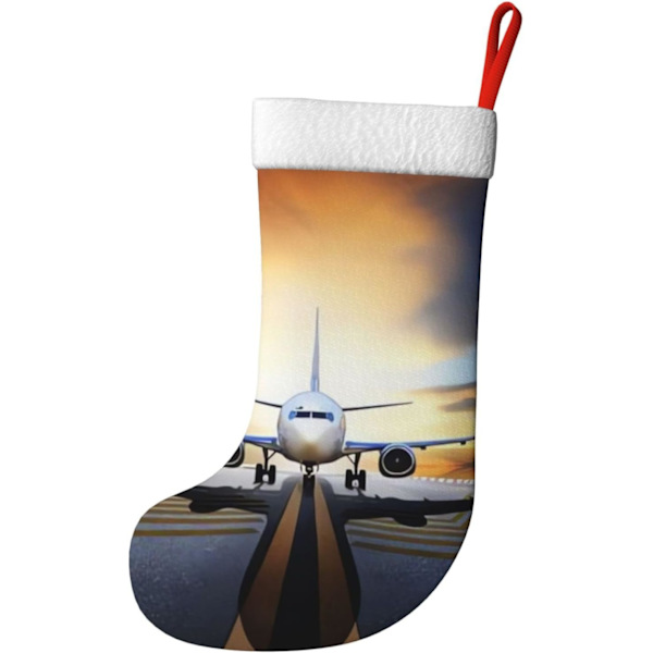 Rygsæk Flytryk Jule Strømpe Julepynt Pejs Hængende Jule Sokker Til Familie Ferie Julefest Dekorationer 45 X 28 Cm