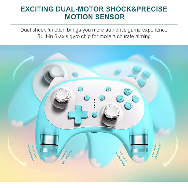 Trådlös kontroll för Switch Kawaii Accessory Cat