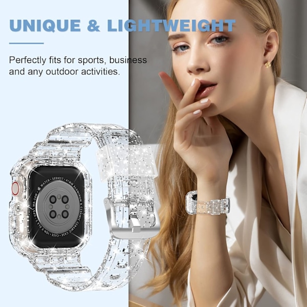 Kompatibel med Crystal Clear Apple Watch-rem