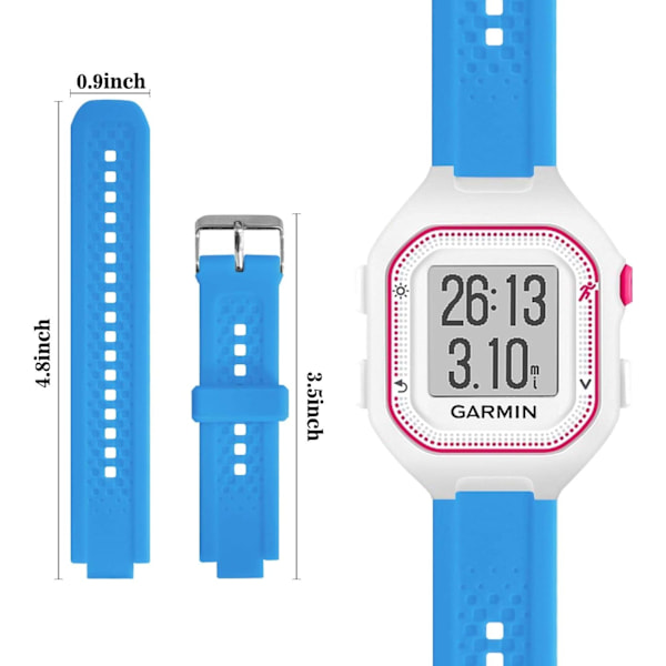 Band kompatibel med Garmin 25, mjuk silikonersättning