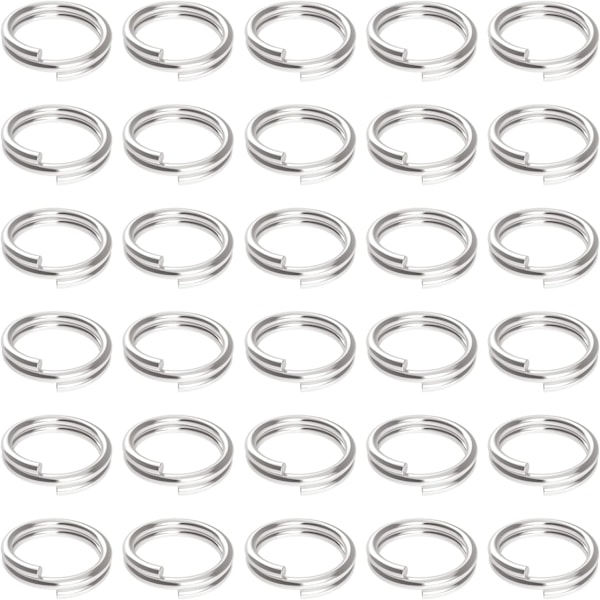 100-pack 10 mm Mini Split Jump Rings - Smycken Connectors