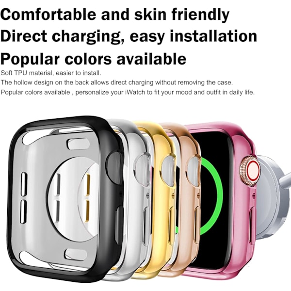 for Apple Watch Case 40mm Series 6/5/4/SE Soft