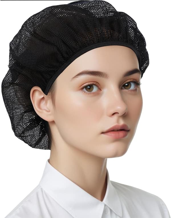 6 st kockmössa unisex elastisk köksmössa matservice hårnät nätmössa matlagningskock