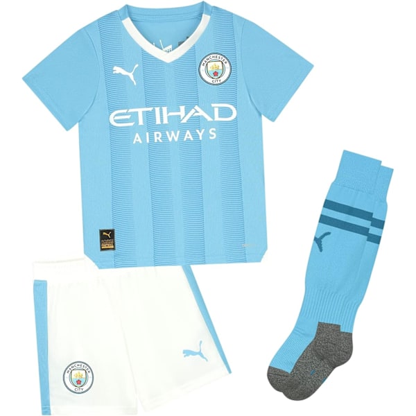 Manchester City Set Barn 1: a Utrustning 2023/24 - Himmelblå utrustning - Skjorta/shorts/strumpor