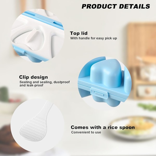 Onigiri-form - 2 st Non-Stick Sushi Rice Ball Maker och Bento-form