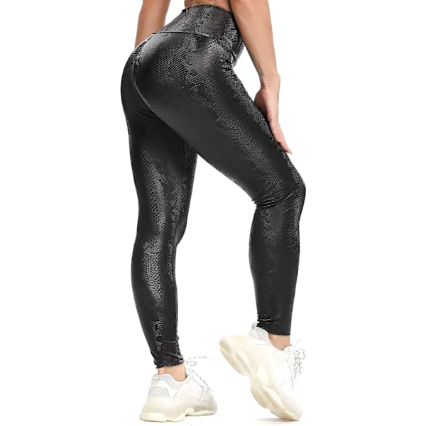 Kvinnors Leggings i konstläder Byxor PU Elastiskt formande höft