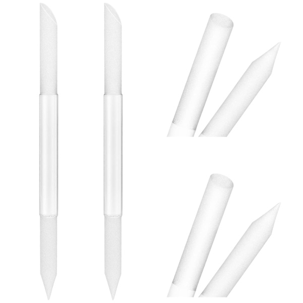 2 delar Glas Nagelband Pusher Nagelband Remover Tool Dubbelsidig