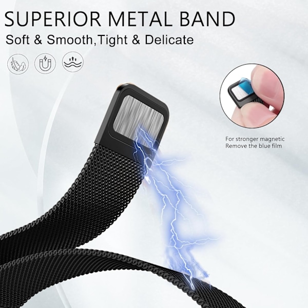 Magnetisk mesh for Fitbit Versa 3 - Kvinner menn