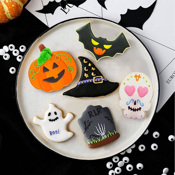 7 stk. Halloween-kageformssæt - Festdekorationer i rustfrit stål