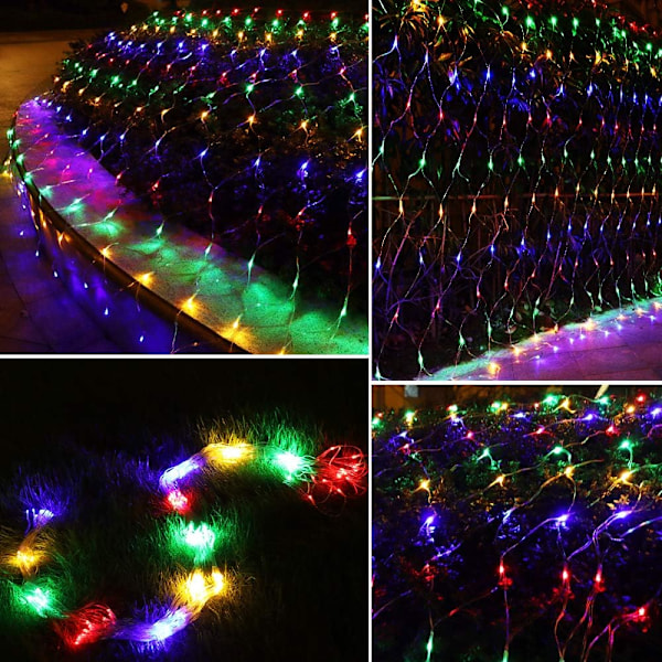LED Net Lys Jule Mesh Lys, Træ Warp Fe Lys Udendørs Hængende Lyskæde til Jul, Halloween, Have, Gangsti, Buske