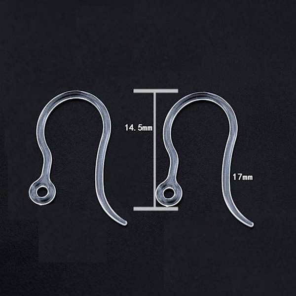 Örhänge Krokar 60st 0.65mm Genomskinlig Plast DIY Smyckestillverkning