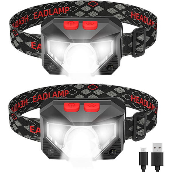 Pannlampe Oppladbar, 1100 Lumen Super Bright LED Hodelykt