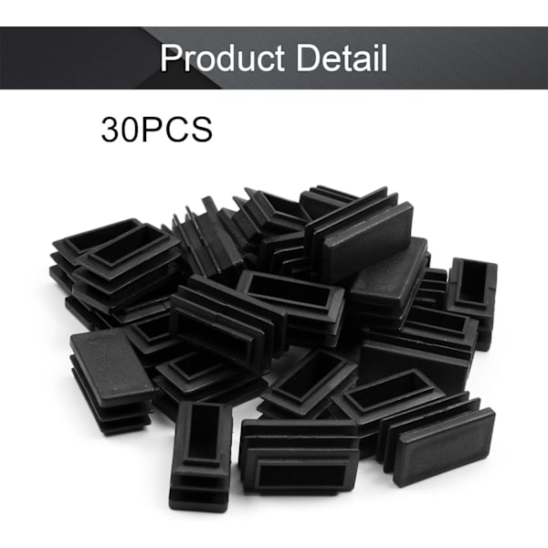 Gulvbeskyttere, Beskyttelsespute, 100 stk PVC Runde Rørplugg Møbler Bord Stol Benfot Dekselhette Svart Indre Lag Størrelse 19x29mm for Bord