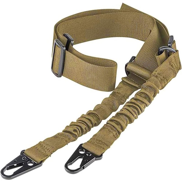 Two Points Rifle Sling with Length Adjuster Traditional Sling with Metal Hook