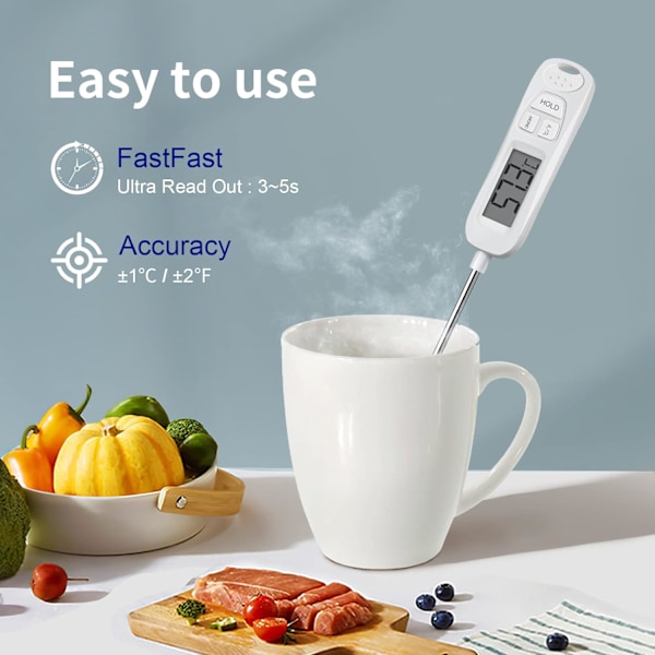 Kjøtttermometer med sklisikkert design - Digitalt matlagningstermometer