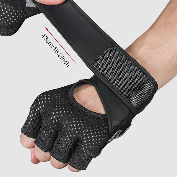 Halvfingerhandsker, fitness- og sporthandskar, håndled