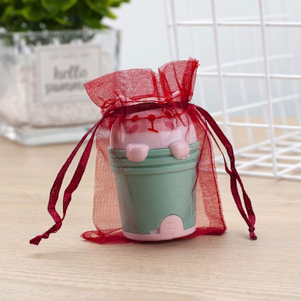 100 st röda organza presentpåsar