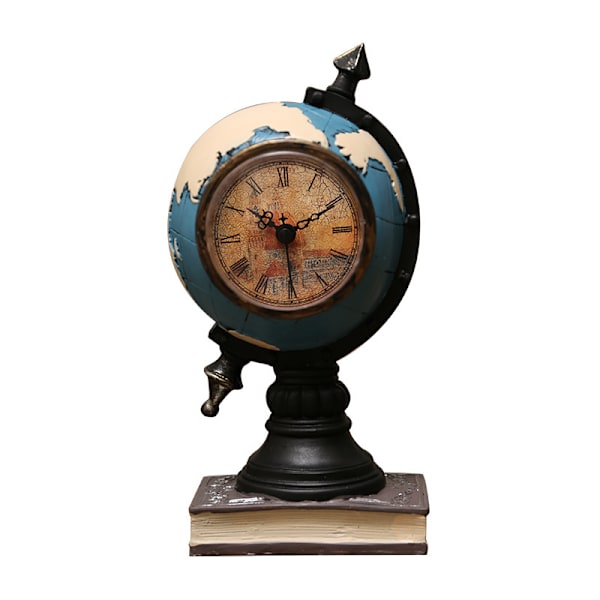 Vintage Globe Clock Knicks Office Desktop Clock