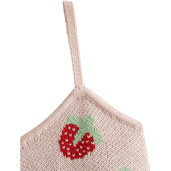 Kvinners blonder lappeteppe spaghetti stropp avling cami søt ribbestrikket slim fit V
