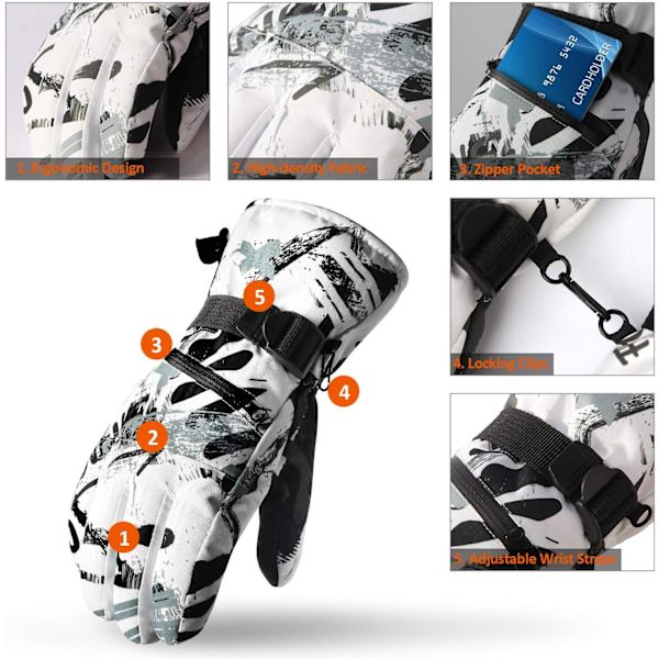 Ski Termohandsker - Touchscreen -29℃ Kuldesikre Vinterhandsker