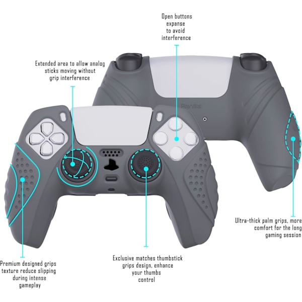 Playvital Guardian Edition Grå Ergonomisk mjuk antisladd