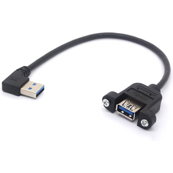 Rättvinklad USB 3.0 Panelmonterad kabel USB 3.0 hane