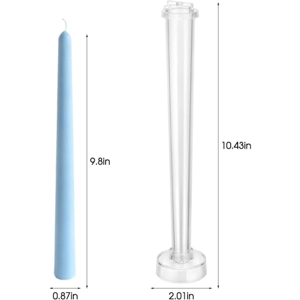 Taper Candle Mould - 3D Plastic Candlestick Mold til stearinlys