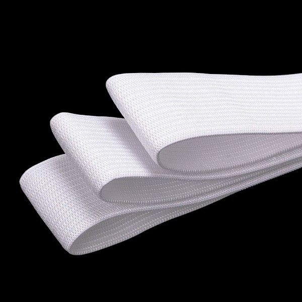 Elastiska band för sömnad 1 tum 32 yards vit stickad elastisk spole hög