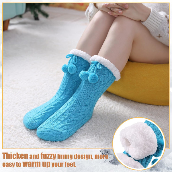 Dame Vinter Varme Bløde Hyggelige Fuzzy Fleece-foret Grippers
