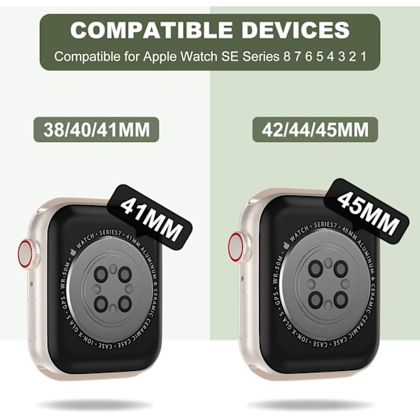 Kompatibel med krystalklare Apple Watch-rem, 45 mm 44 mm