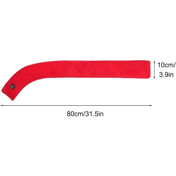 USB-opvarmet halstørklæde - Genopladeligt varmt halstørklæde med 3-trins opvarmning (lindrer nakkesmerter)