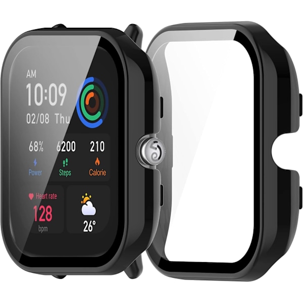 Skyddsfodral Kompatibelt med Amazfit GTS 4 Mini Skärmskydd, Allround Fodral Hård PC Anti-Repor Stötfångare Fulltäckande Skal Smartwatch Tillbehör