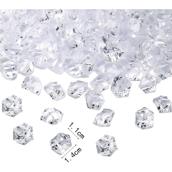 150 klare falske isstenar - gnistrande diamanter for dekorasjon og håndverk