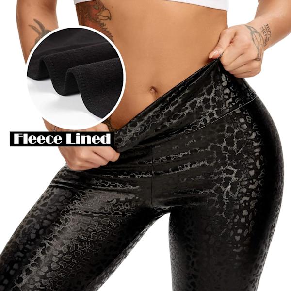 Kvinde Leggings i Kunstlæder Bukser PU Elastisk Formende Hofte