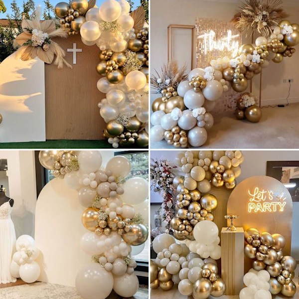 Ballongbue Girlandersett - Nude Dobbeltstufne Ballonger for Fester og Arrangementer