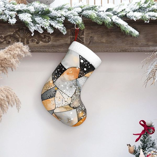 God Jul Marmor-Julklappsäckar, 45 cm, mjuka julklappsäckar, klassiska presentpåsar för fest, semester, eldstad, dekorationer, Fa