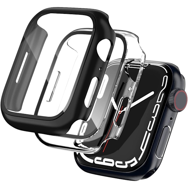 Kompatibelt Apple Watch Series 7-fodral 41 mm 45 mm skärmskydd