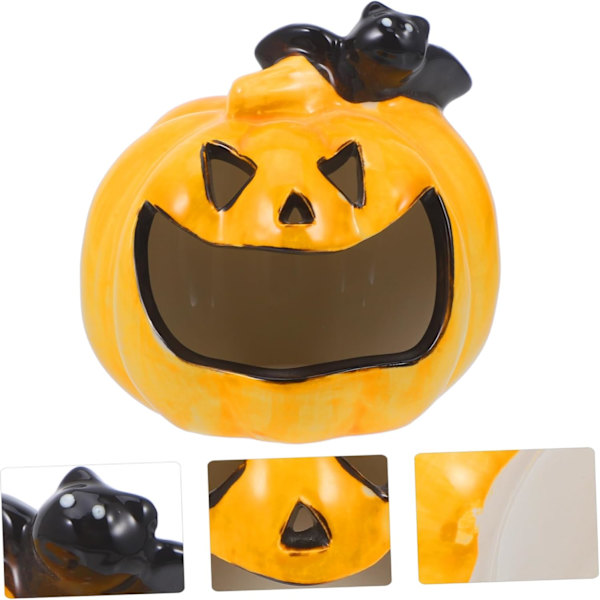 Sømløs Halloween Sorte Blomster med Græskar på Røde Cigaretter Rygere Glas Askebæger, Bærbar Cigar Askebakke Holder Rund Etui til Hjem Soveværelse