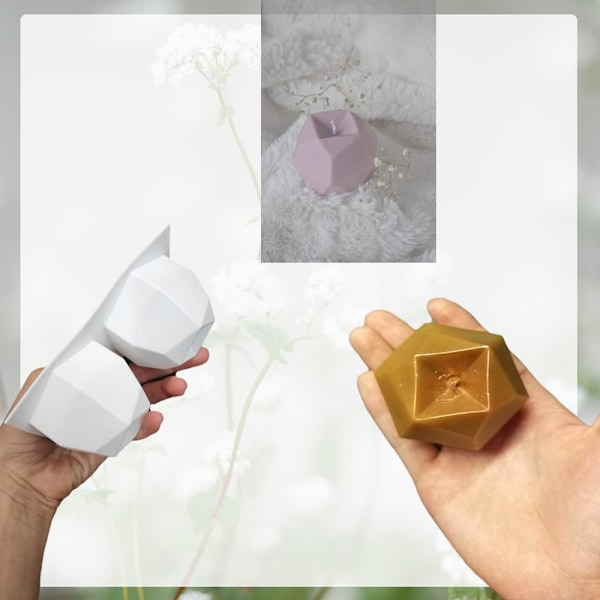 2 hulrum Polygonal duftlys form DIY