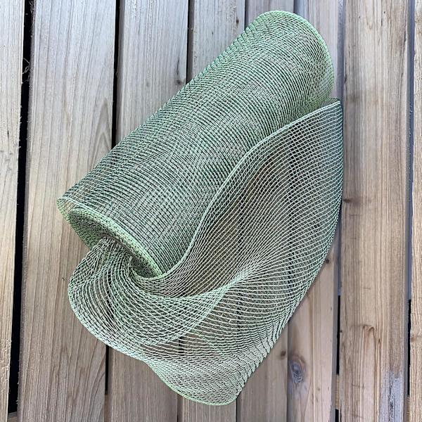 Mosgrøn efterårs deko mesh - 10\" x 10 yards, St. Patrick's Day, efterårsindretning,