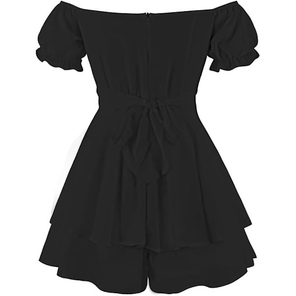 Boho Romper med Blomsterprint og Off-Shoulder Jumpsuit